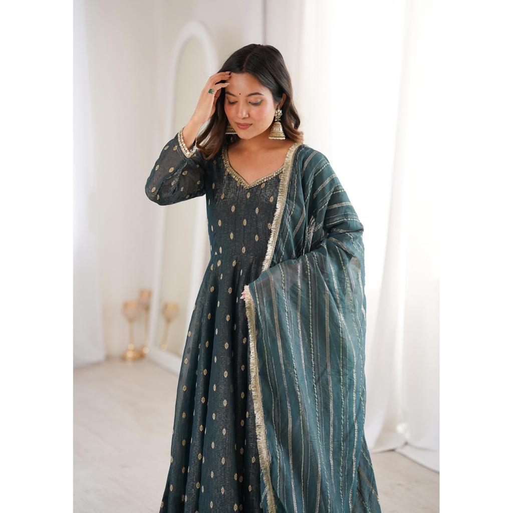 Designer Beautiful Anarkali Suit Indian Wedding Party Wear Salwar Kameez Dress