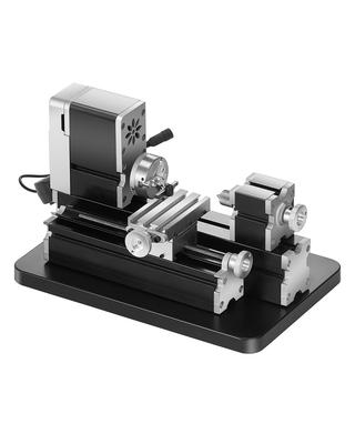 Didactical Mini Metal Lathe Machine, 70 X 130 Mm(2.76 X 5.12 In), 36W Power Metal Lathe, 20,000 RPM Speed, with 3-jaw Chuck