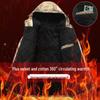 Men's Winter Camouflage Cotton Jacket & Work Clothes Set, Warm & Thickened with Velvet, Cold and Labor Protection.