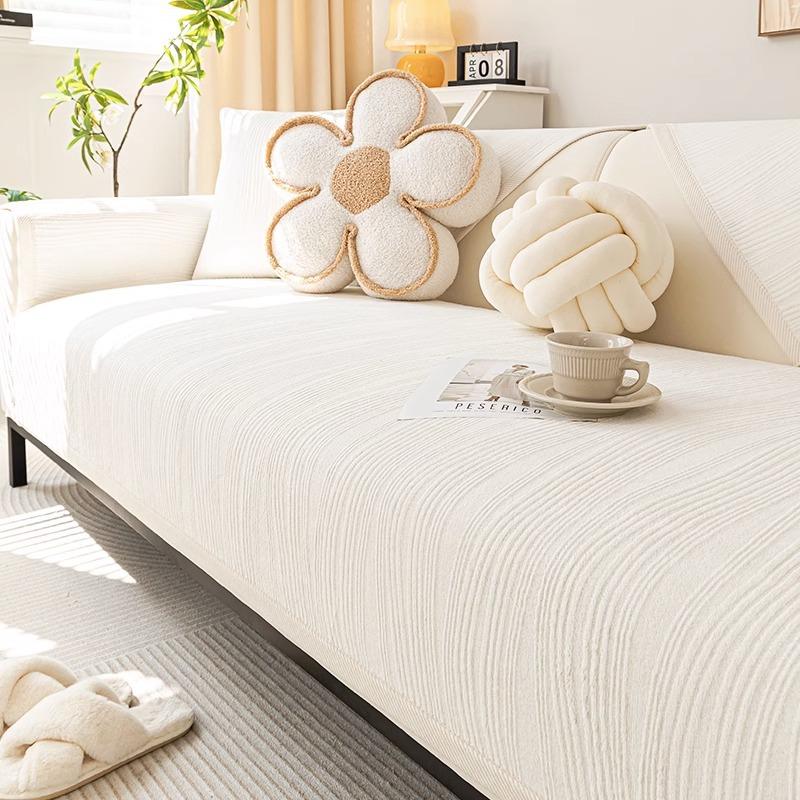 

Milk Fleece Sofa Cushion New Winter Non-Slip Seat Cushion Cream Wind Anti-Cat Scratching Leather Sofa Cover Cover Cover Cloth 70*70cm