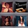 Popzangeres A-Amy W-Winehouse Kussensloop Vierkant Bank met voor patroon comfortabele kussensuitgeschikt van kamer
