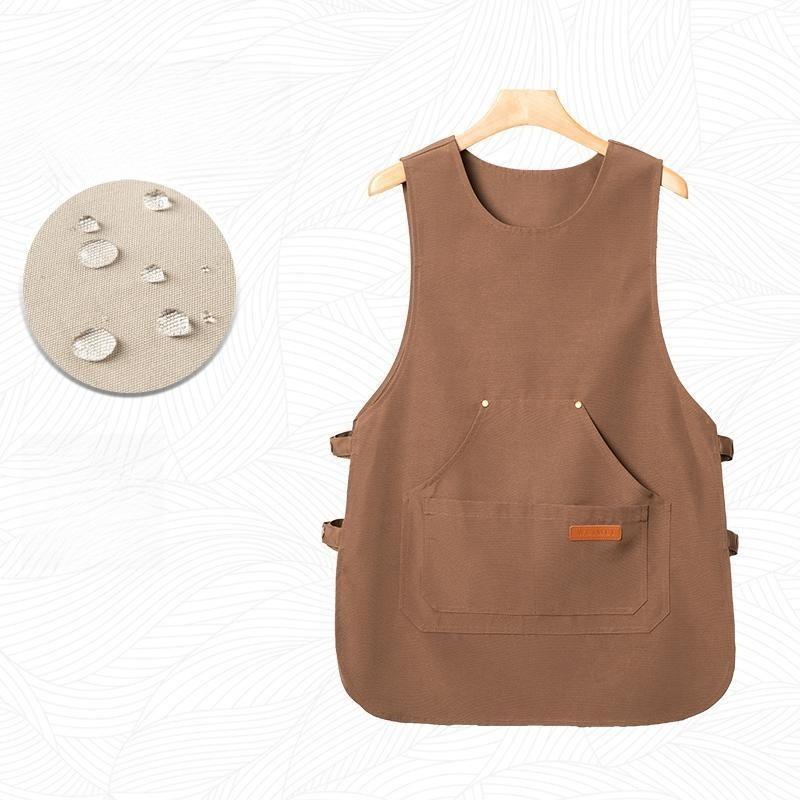 Fashion Resistant Vest Apron Professional Workwear for Catering Coffee House Supermarket Staff apron 54x78cm коричневый