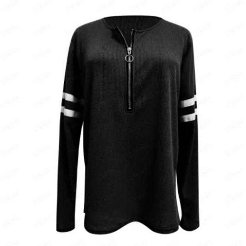 JKASHDK Women's Fashion Casual Spring Autumn Stripe Print Long Sleeve V-Neck Blouses & Shirts