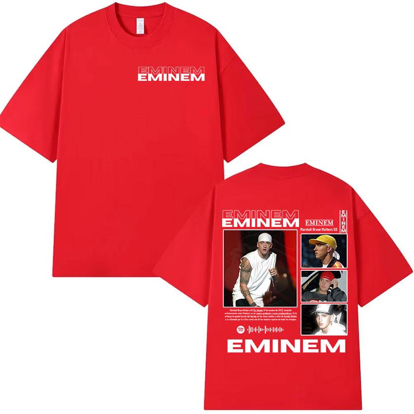 Sommer Rapper Eminem Marshall Byuce Mathers Album Grafik T-Shirt Herren Hip Hop Vintage 100% Reine Baumwolle Bedrucktes T-Shirt