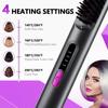 Cordless Hair Straightener Brush 4 Temperature Electric Negative Ions Ceramic Anti-Scald  Heated Comb Hair Styling Tools