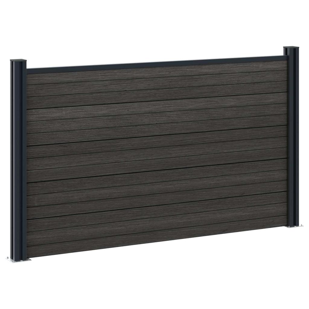 WPC and Aluminum Fence Panel Black