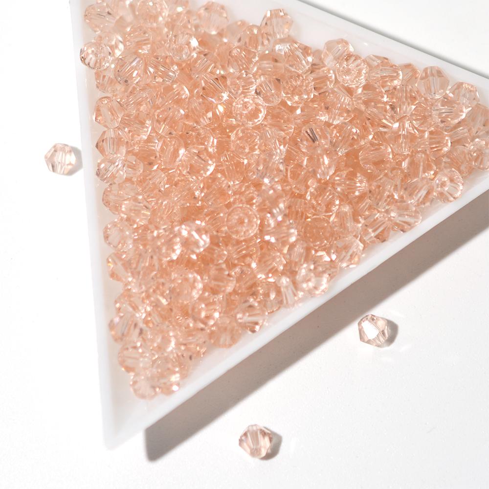 4MM Faceted Austrian Crystals Glass Beads Bicone Shape Spacer Loose Beads for Jewelry Making DIY