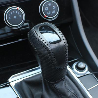 Copertura Pomello Leva Cambio Accessori Auto Fibra di Carbonio Per Volkswagen Sagitar Tacqua Tayron Polo Plus Tcross 2019-2024