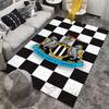 "Black White Checkered Carpet with Newcastle United Crest Design" Suitable for use as an anti-slip for living room bedroom sofas