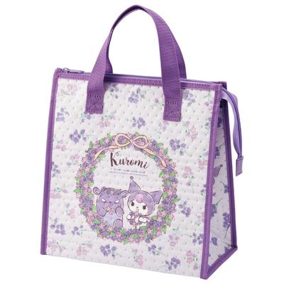 Lunch X Sanrio Kuromi Flower Wreath Bag, Non-Woven Fabric, Insulated, 26.5 27cm, Design, FBC1-A