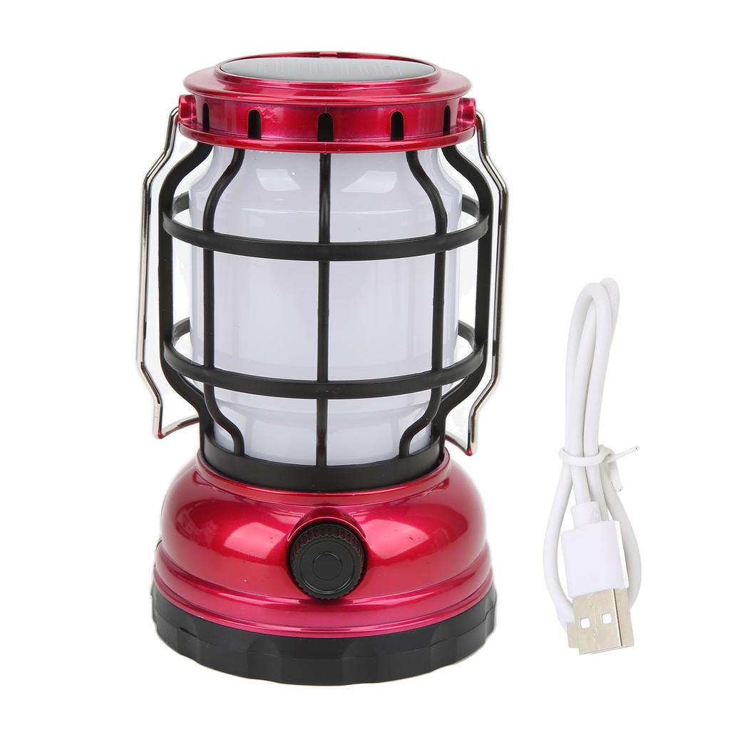 LED Camping Lantern USB Rechargeable Solar Powered Camping Light for Emergency Hiking Home