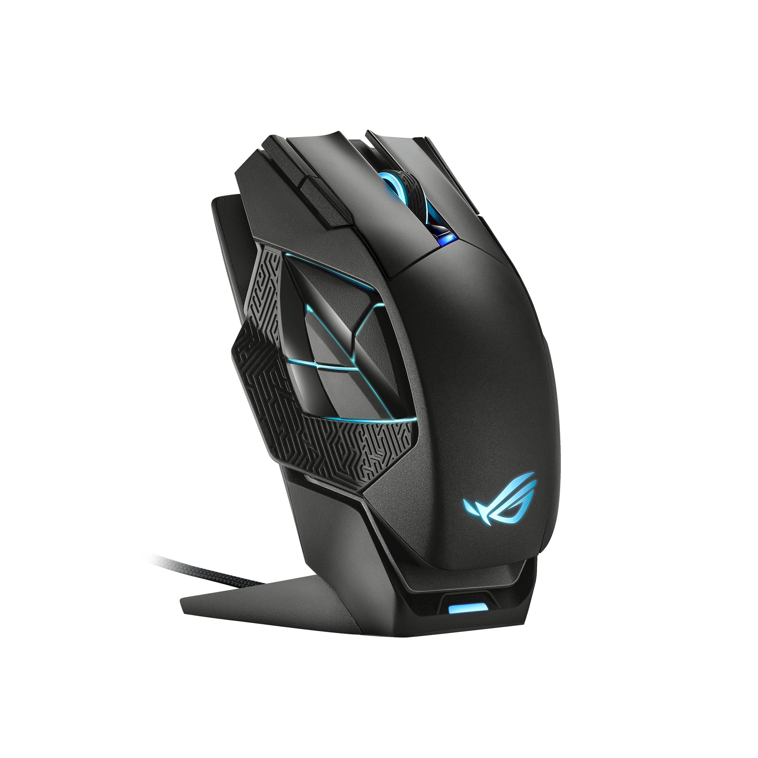 

ASUSTek ROG Spatha X MMO Wireless Gaming 12 Programmable Up to 67 Hours of Battery ROG RGB Black Mouse, 19,000dpi, Buttons, Dual-Mode Connection, чорний