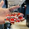 Christmas Keychain Cartoon Teddy Bear Pendant Shopping Mall Holiday Event Decoration Christmas Bank Company Small Gift