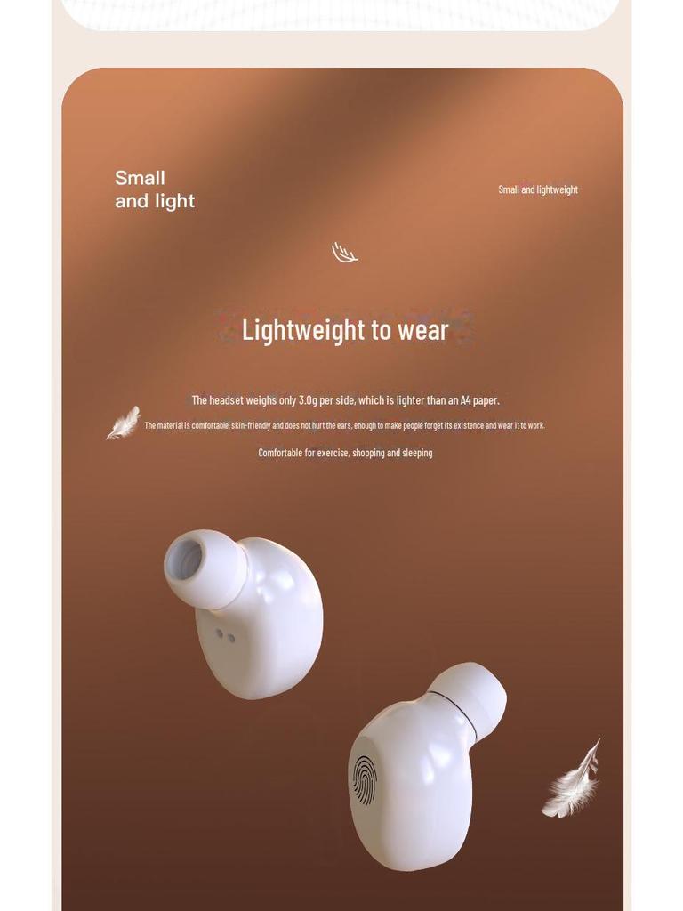 T31 Dual-Ear Touch Control Wireless Bluetooth In-Ear Headset with Digital Display