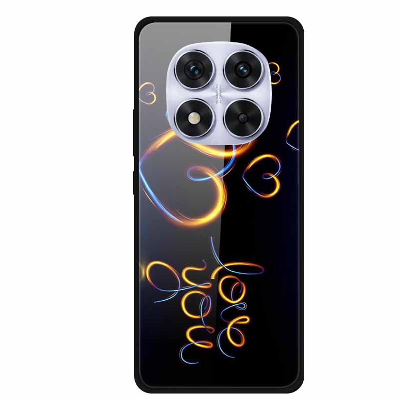 Tempered Glass Case For Redmi Note 14 Pro Coque 14Pro Flowers Phone Cases For Xiaomi Redmi Note14 Pro Hard Back Cover Case Funda