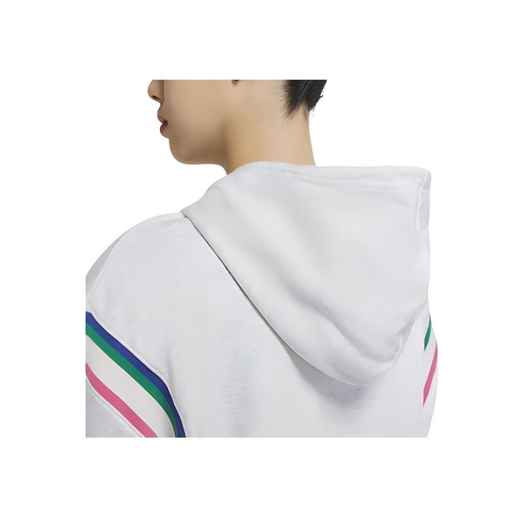 Nike Logo Print Long Sleeve Hoodie Women Hoodies White CU5924-051