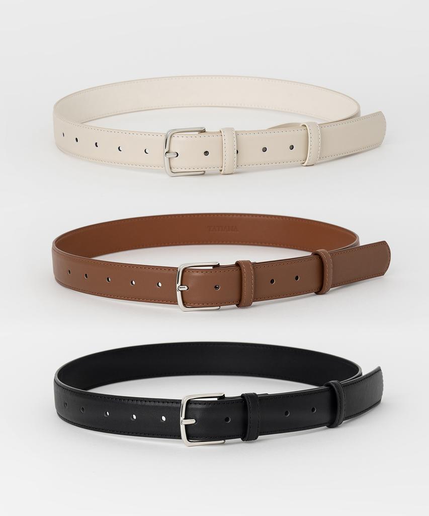 Tatiana Bt8035 Chic Pipe Buckle Cowhide Belt 30Mm 6 Colors