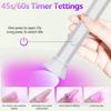 6LEDs Nail Light Portable Nail Dryer Lamp UV For Curing All Gel Polish USB Rechargeable Quick Dry Timing Machine Nail Art Tools