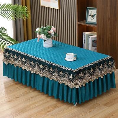 1 pieza Encaje Rectangular Sala de Estar Mesa de Centro Cubrepolvo Mantel Europeo Engrosado Antideslizante Cubierta de Grado Superior