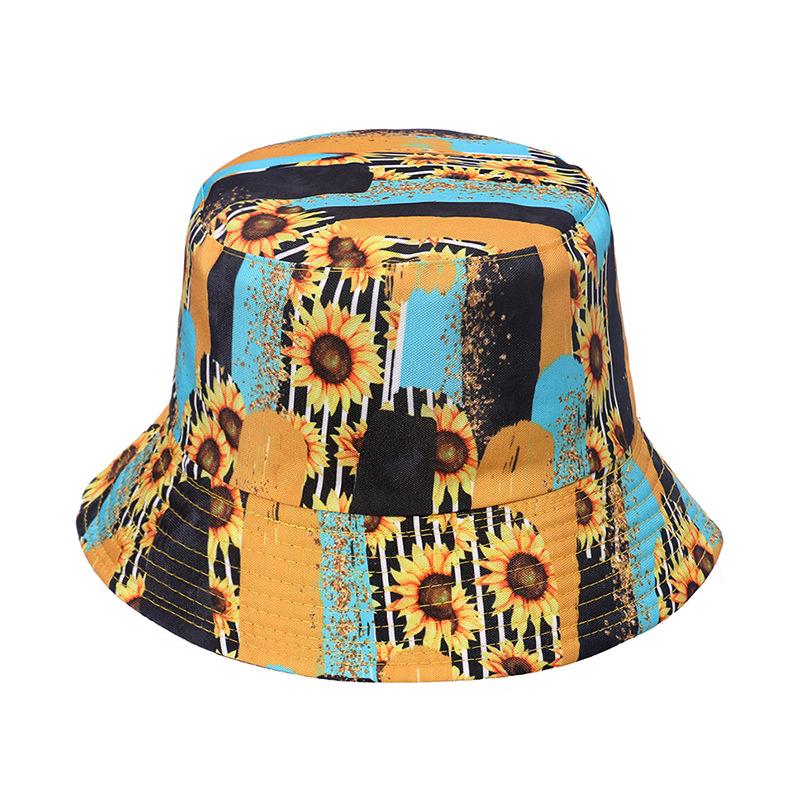 

Европейская и американская новая шляпа рыбака с цветочным принтом, внешняя торговля цветочная двусторонняя модная солнцезащитная шляпа, шляпа солнцезащитного козырька, шляпа для бассейна