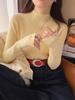 Gray Bottoming Shirt Women's Early Autumn 1116 New Black Knitted Top Inner Cardigan Autumn and Winter Semi-turtleneck Sweater