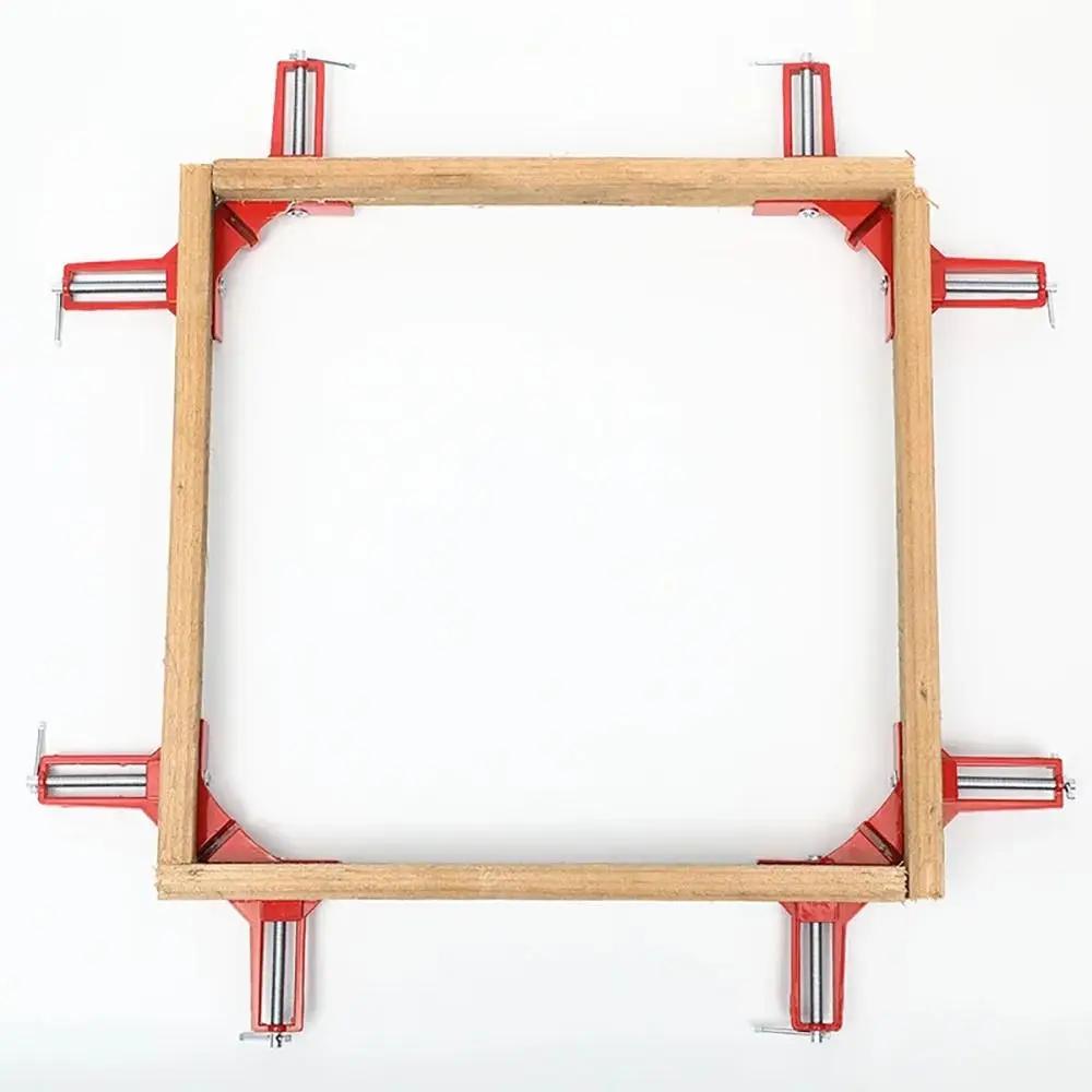 Sturdy Aluminum Alloy Right Angle Clamp Multifunction Woodworking Hand Tools Reinforced Fixing Clamp 90° Corner Clamp Glass