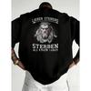 Biker-Themed T-Shirt with Vis Print & Biker B-O Ohse O-k Nkelz - Round Neck Casual Shirt Suitable for - Wear, Machine Washable Motorcycle Apparel for