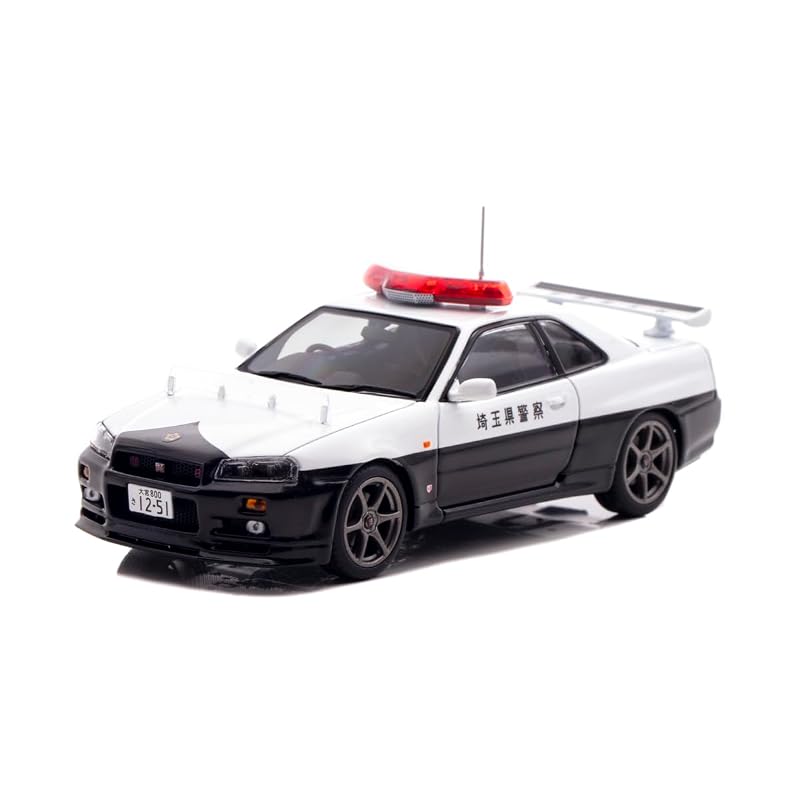 Hiko Seven (RAI'S) 1/43 Nissan Skyline GT-R (BNR34) 2020 Saitama Prefectural Police Highway Traffic Police Unit Vehicle - Finished Model H7432010