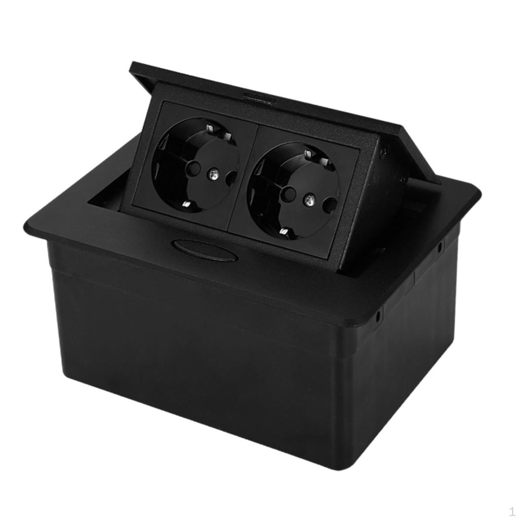 Table Plug Base Strip for Side Conference Desk Durable Silver