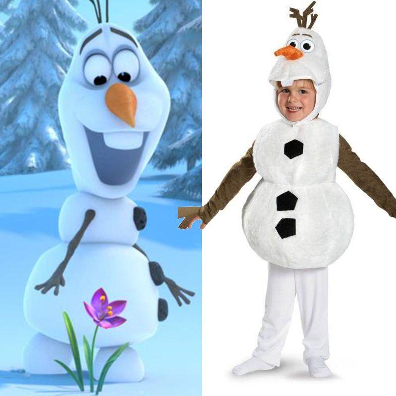 Enchanting Frozen Snowman Olaf Cosplay Costume For Kids Halloween Fancy Dress Up
