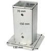 KOTARBAU® Pied de poteau à visser 70 x 70 mm Galvanisé à chaud Poteaux carrés en bois Poteau Support de poteau Porteur de clôture