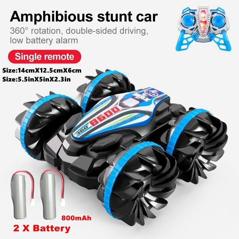 Amphibious Rc Car Remote Control Stunt Car Vehicle Double-sided Flip Radio Drift Off Road Outdoor Toys For Boy Children Gift