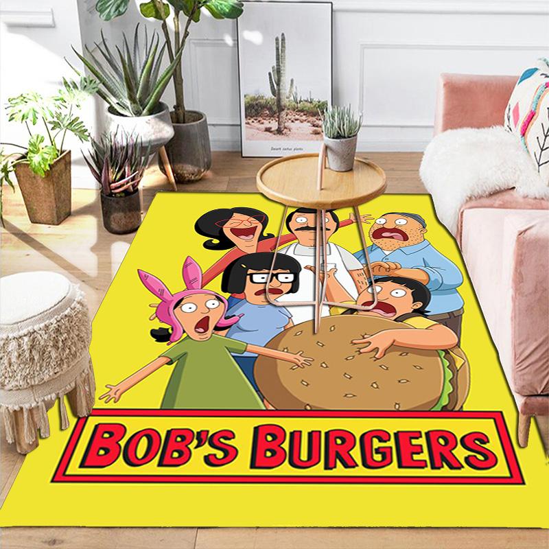 Bob's Burgers Rug Floor Mat for Living Room or Bedroom Soft and Comfortable Carpet a Gift for Birthday and Holiday.