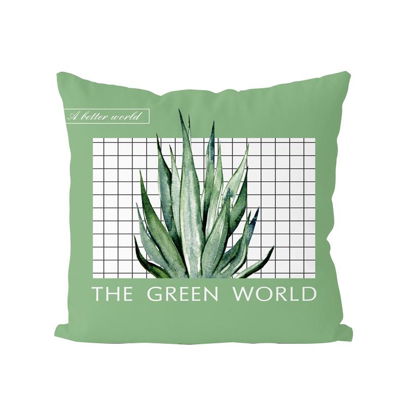 New Summer Green Small Fresh Plant Giraffe Pillowcase Home Sofa Pillowcase