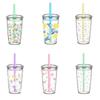 Reusable Milk Tea Straw Cup Transparent Drinking Cup Fashion High-value Coffee Cup  Home