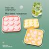 Rose Ice Grid 9 With Ice Cube Mold Whiskey Cold Drink Ice Grid Easy Demoulding Rose Silicone Ice Grid
