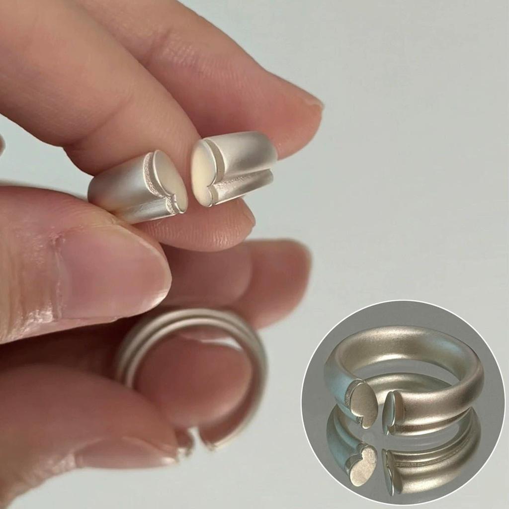 PANJBJ Inel Geometric din Argint 925 cu Cristal pentru Femei Elipsă Punk Exagerat Picătură de Apă Inel Deschis Cadou Bijuterie
