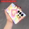 2DFlat Samsung phone case Pastel Heart Burst with Butterflies & Symbol Applicable to Galaxy S22 S23 S24 S25ULTRA S26 A12 A13 A14 A15 A16