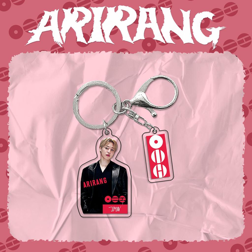 BTS Arirang World Tour Acrylic Keychain, Bangtan Boys Suit Style Member & Group Charm with Logo Tag, Kpop ARMY Fans Bag Accessory
