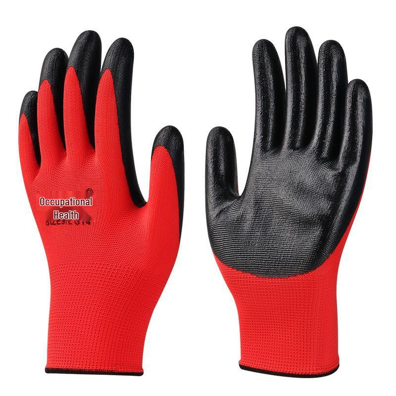 Foam Grip Non-Slip Latex Work Gloves for Men & Women - Breathable, Wear-Resistant Rebar Construction Safety Gloves