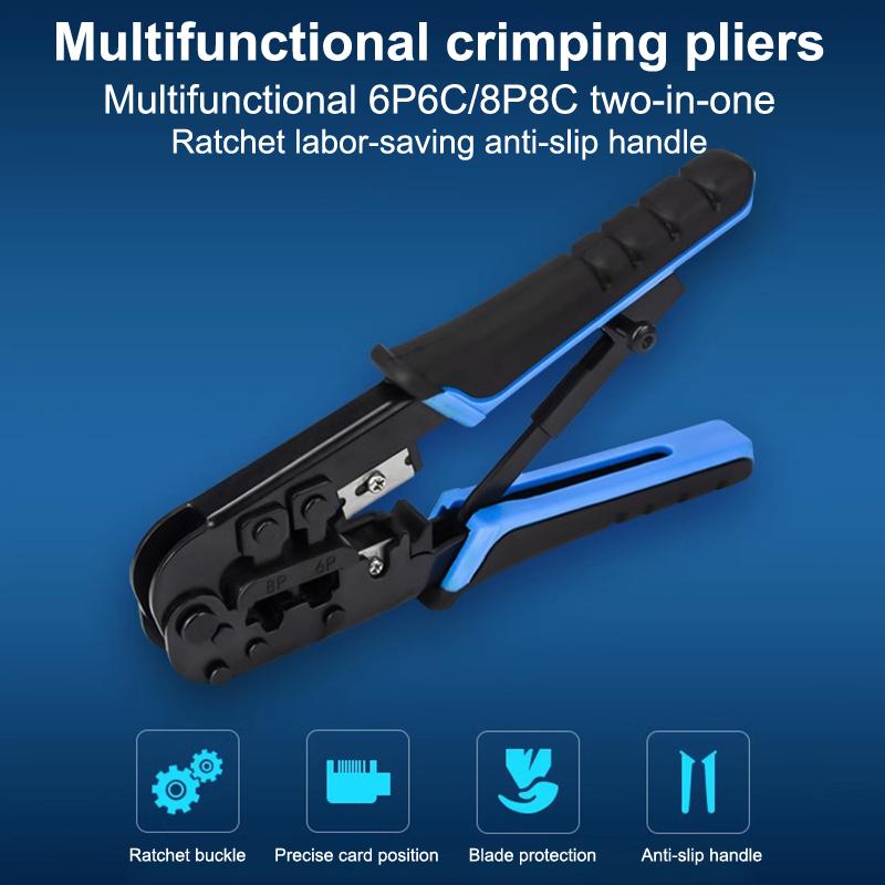 1Pcs 6P 8P Rj11/12 Crimp Cut And Strip Crimper Rj45 Crimp Tool For Ethernet Network Lan Cable Crimper Cutter Stripper Plier