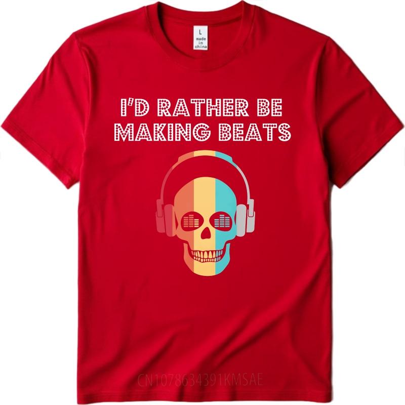 Comfortable For Unisex Crew Neck tshirt Brand Skull With Headphones And Colorful Design Anime tees Unisex Fashionable tshirt S