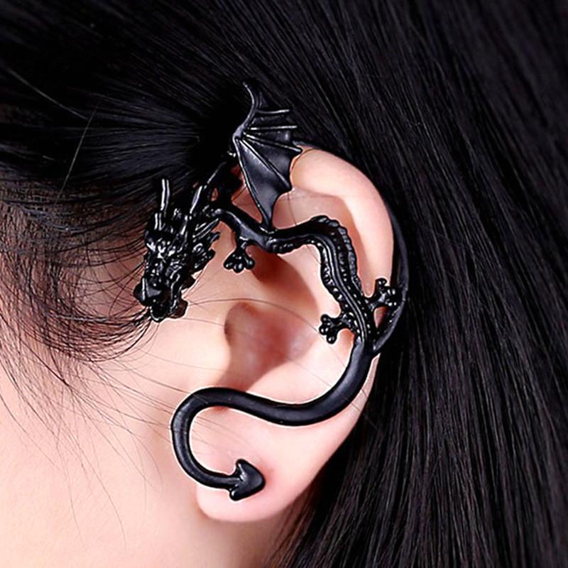 Dinosaur Oversized Punk Ear Jewelry With Oilprocessed Finish For Casual Events