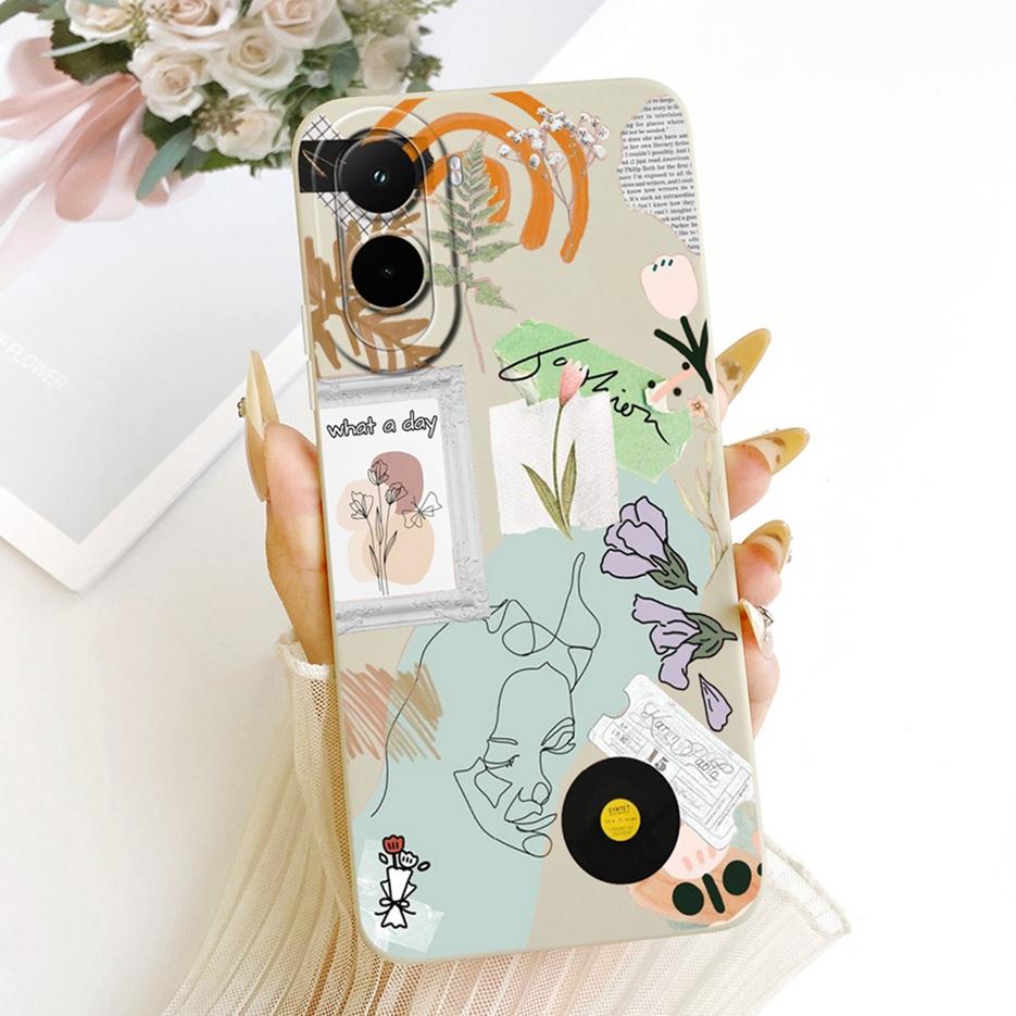 For Xiaomi Poco M7 Plus Case PocoM7 4G Pretty Girl Sunfower Painted Phone Case For Xiaomi Poco M7 Pro PocoM7 Plus 5G Soft Fundas