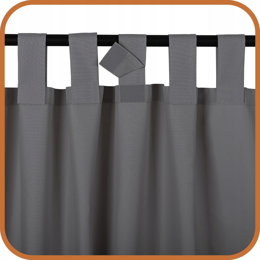 Garden Terrace Curtain Terrace Garden Curtains R 155X220 Grey