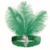 Retro Colorful Feather Headpiece Sequin Stage Performance Feather Headdress Decorative Hair Band Carnival Events