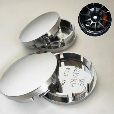 ABS Car Wheel Center Cap Chrome 56mm Hub Rim Universal Silver 4Pcs Set