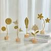Sunflower Leaves Butterfly Ginkgo Leaf Ornament Hollow Out Metal Art Ornaments  Table Top Ornament