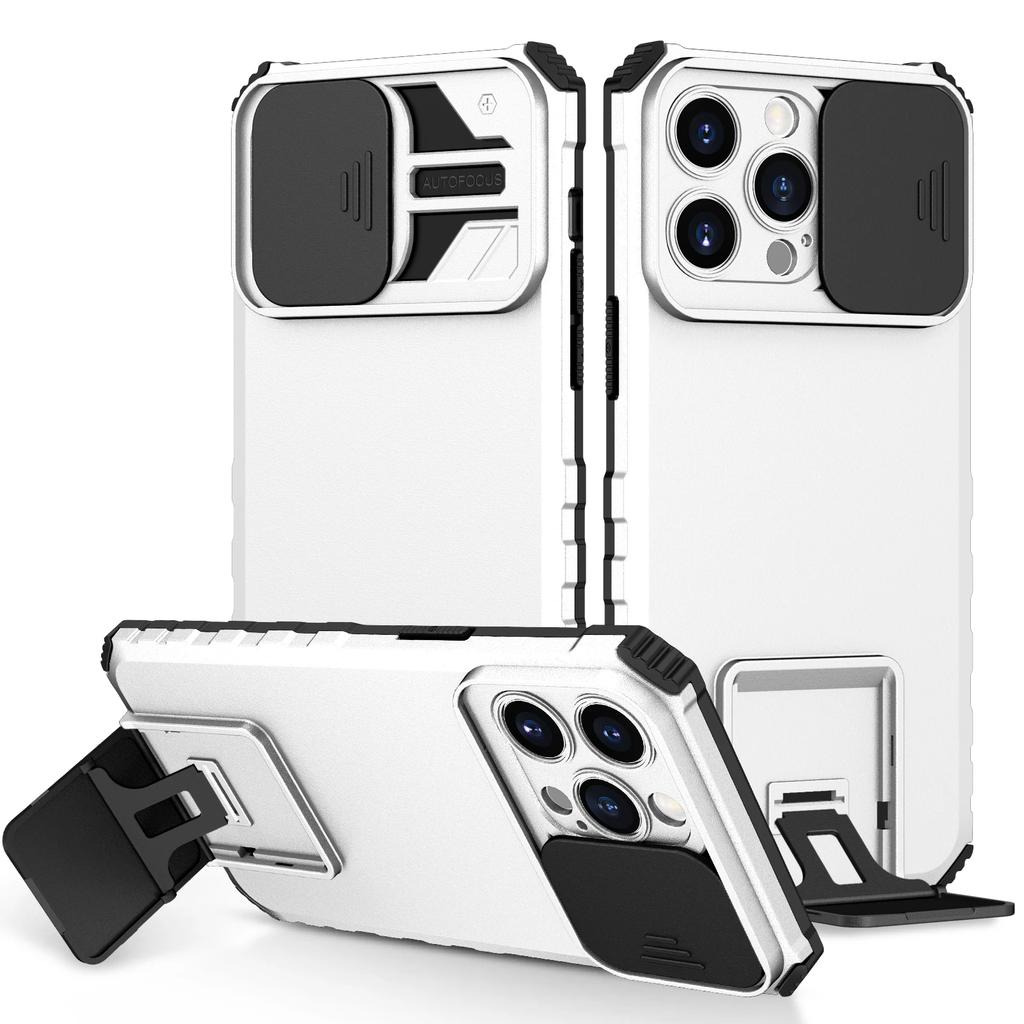 Pancerne etui na telefon z ochroną aparatu typu slide dla IPhone 16 15 14 13 12 11 Pro Max XS X XR 7 8 Plus, plastikowy uchwyt, twarda osłona