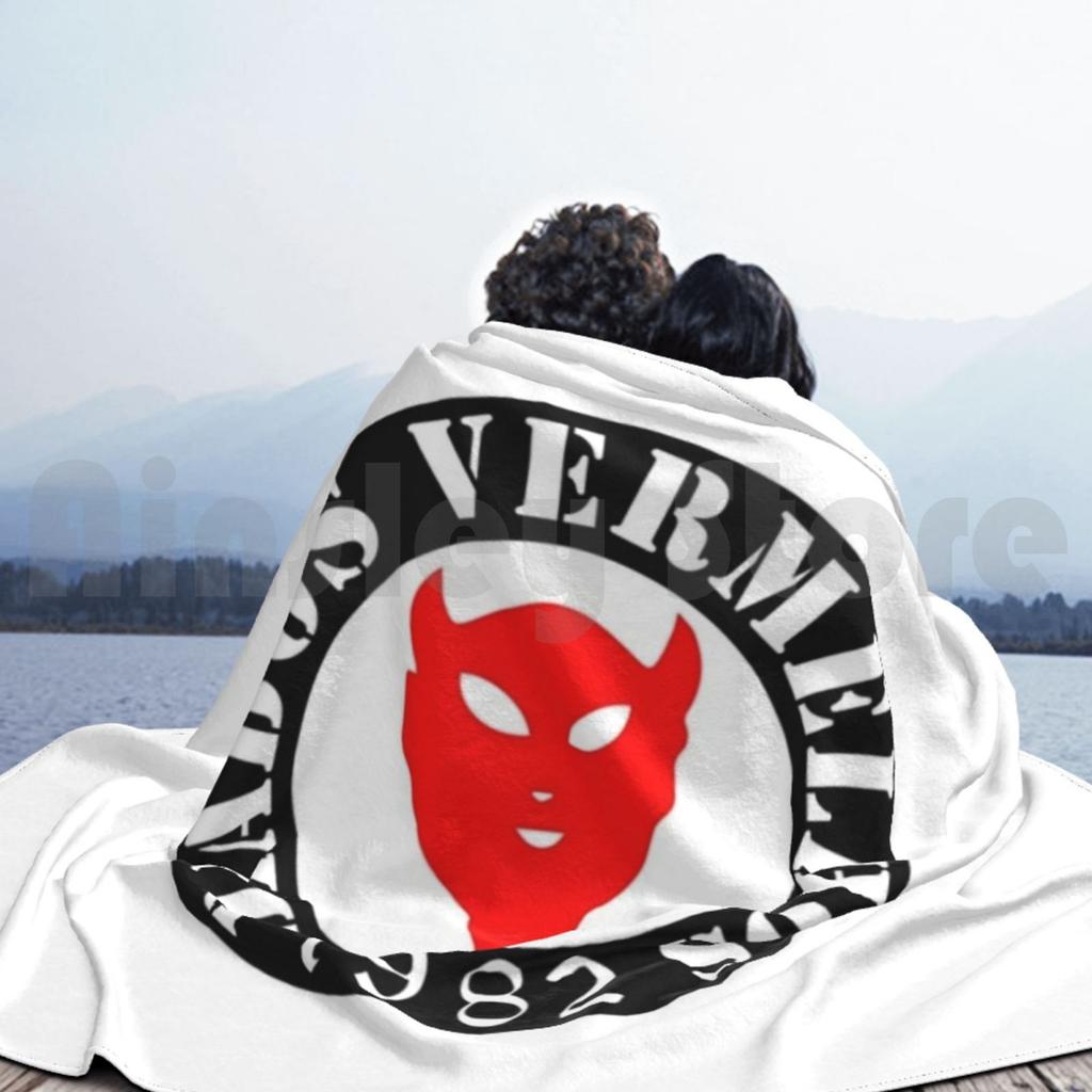 Flag Diabos Vermelhos Blanket For Sofa Bed Travel 1904 Sempre Diabos Vermelhos Eusebio Fan